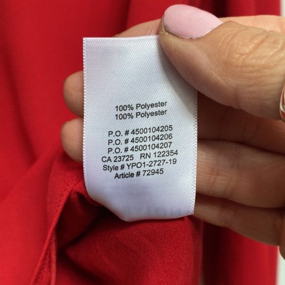 ❗️SOLD❗️Aritzia Babaton Red Long Sleeve Bennie Blouse Size M - Picture 9 of 9